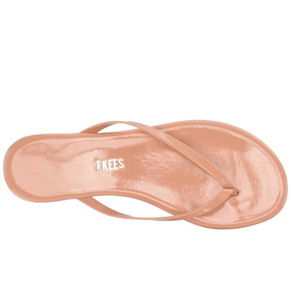 NEW TKEES foundations gloss sandal in nude beach - Picture 2 of 7